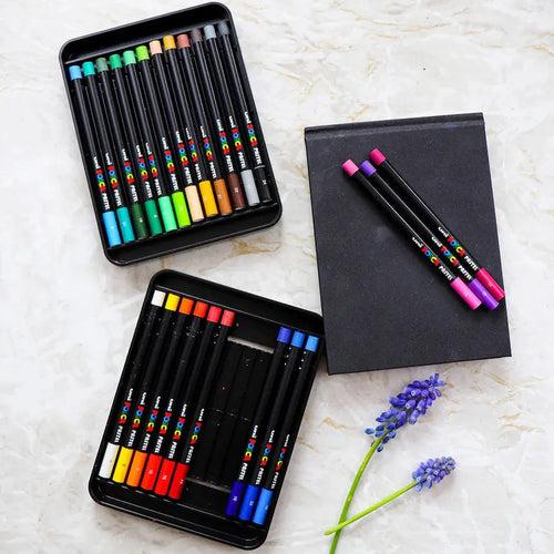 Uniball POSCA Pastel Assorted Colours Set of 24 - Wax pastel