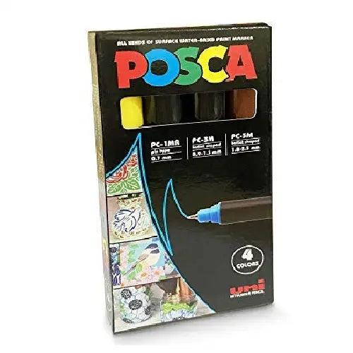 Uniball POSCA Ultra Water Based Paint Marker PC-1MR Set