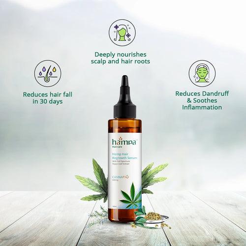 Hampa Hemp Hair Regrowth Serum 100ml+ Hampa Hemp Hair Regrowth Oil 100 ml