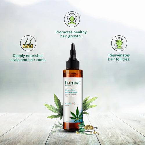 Hampa Hemp Hair Regrowth Serum 100ml+ Hampa Hemp Hair Regrowth Oil 100 ml