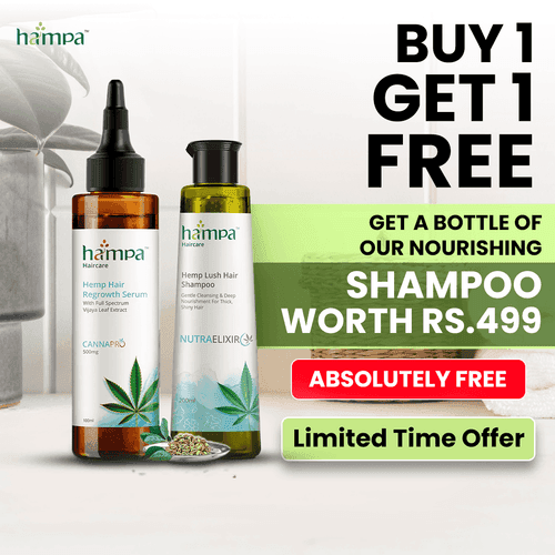 Hampa Hair Regrowth Serum 100ml + Free Hair Shampoo 200 ml