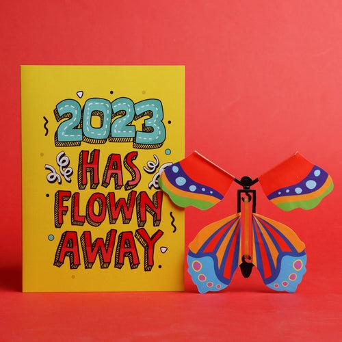 New year  Butterfly Card
