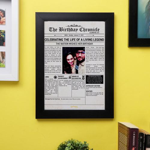 Birthday Chronicle Frame - A3 (11.7 x 16.5 inches)