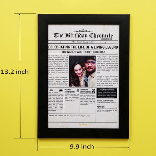 Birthday Chronicle Frame - A3 (11.7 x 16.5 inches)
