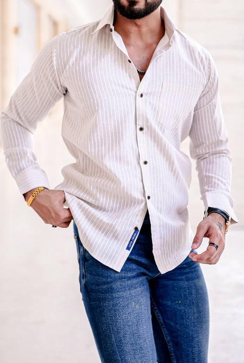 VOZIA Flare Striped Men's Shirt