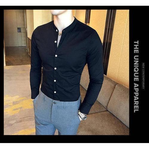 Black Solid Men's Shirt