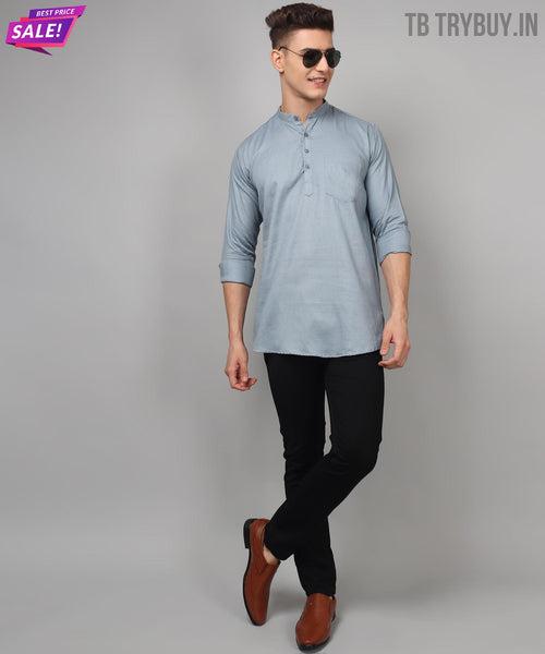 Ethnic Grey Kurta for Men