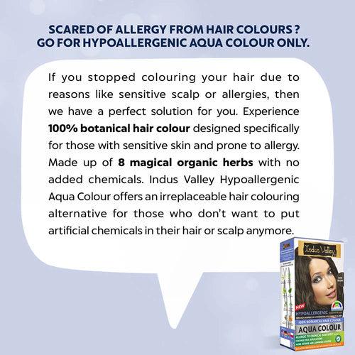 100% Botanical Hypo Allergic Aqua Colour for Hair - Available in 4 Shades