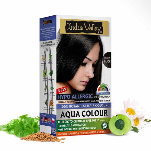 100% Botanical Hypo Allergic Aqua Colour for Hair - Available in 4 Shades