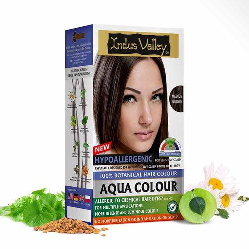 100% Botanical Hypo Allergic Aqua Colour for Hair - Available in 4 Shades