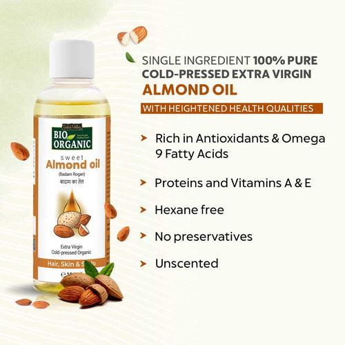 Bio Organic Sweet Almond Oil for Hair and Skin