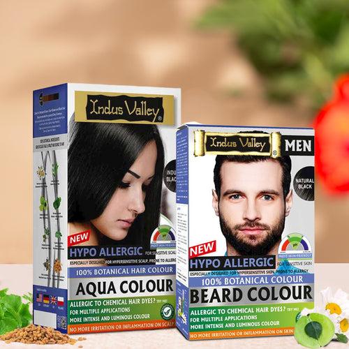 100% Botanical Black Aqua Colour & Black Beard Colour Combo