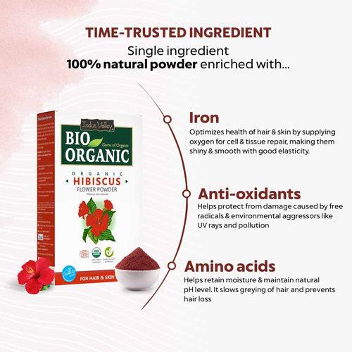 Bio Organic Hibiscus Flower Powder - 100gm