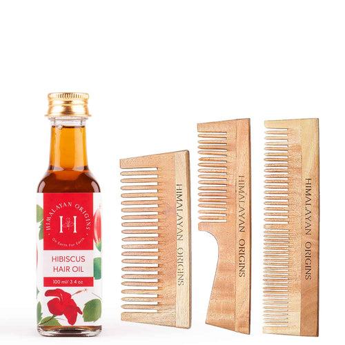 Hibiscus Oil and Neem Combs Bundle