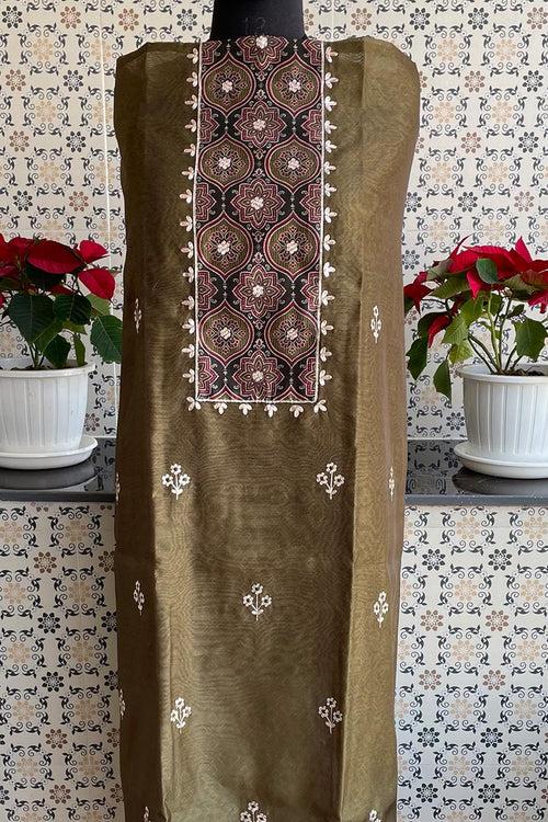 unstitched chanderi dress material/suit-ch238