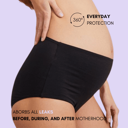 Bump & Bliss: High Rise Hipster Leakproof Underwear in Medium Absorbency