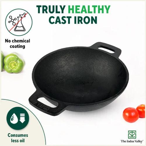 CASTrong Cast Iron Cookware Set:Free ₹400 TadkaPan+Tawa+Kadai+Fry Pan, Kitchen set for Home, Pre-seasoned,100% Pure,Toxin-free