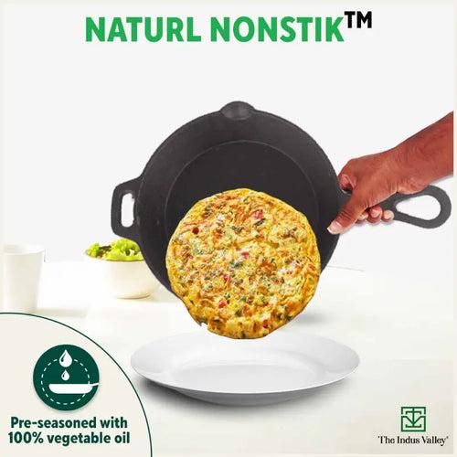 CASTrong Cast Iron Cookware Set:Free ₹400 TadkaPan+Tawa+Kadai+Fry Pan, Kitchen set for Home, Pre-seasoned,100% Pure,Toxin-free