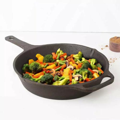 CASTrong Cast Iron Fry Pan, Pre-seasoned, Nonstick, 100% Pure, Toxin-free, Induction, 25.4cm, 1.9L, 2.9kg