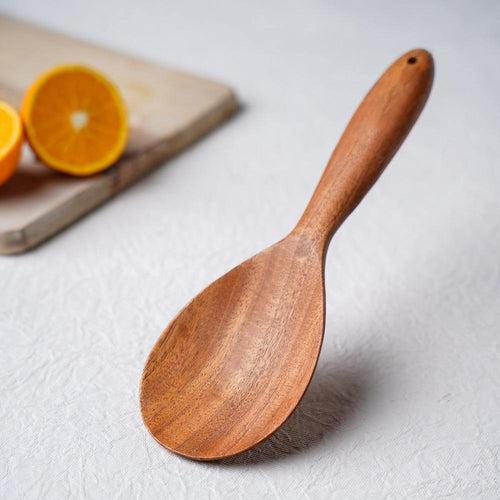 Neem Wood Cooking Spoon - Serve (25CM | Handmade | 100% Natural)