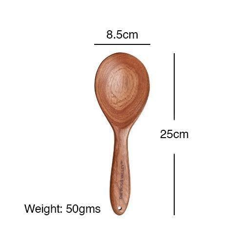 Neem Wood Cooking Spoon - Serve (25CM | Handmade | 100% Natural)