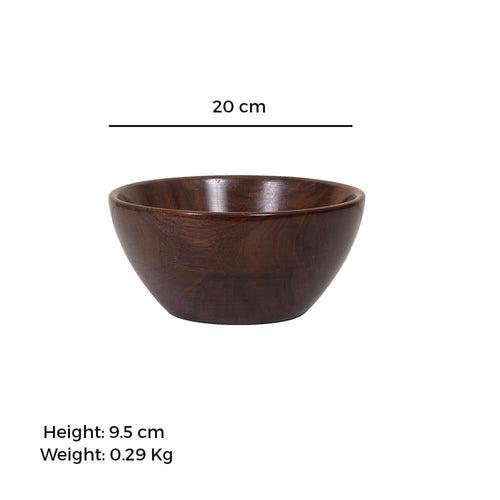 Sheesham Wood Salad/Snack Bowl | 7.8 Inch Diameter