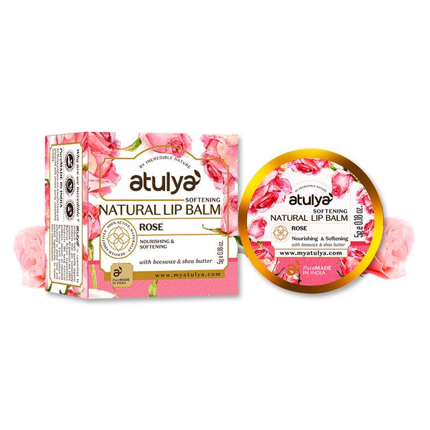 atulya Rose Natural Lip Balm with Bees Wax & Honey 5 Gm (6 Products at Rs.799)