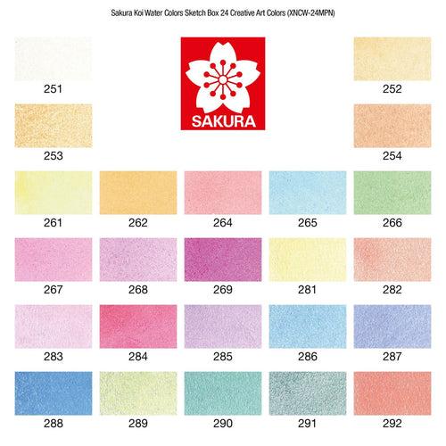 Sakura Koi Water Colour Cakes Metallic 24 Shades