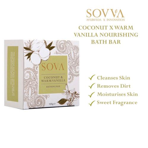 COCONUT x WARM VANILLA NOURISHING BATH BAR FOR ALL SKIN TYPES (PACK OF 2)