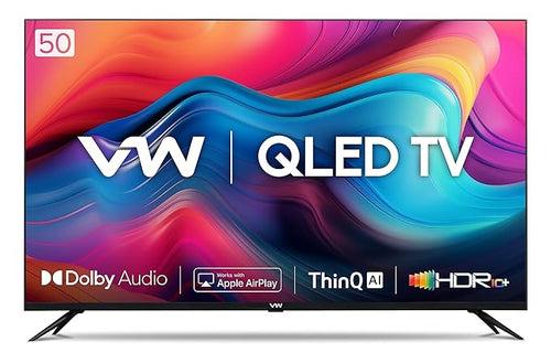 VW 126 cm (50 inches) QL Frameless Series 4K Ultra HD Smart QLED TV VW50QUW1 (Black)