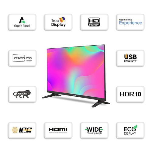 VW 80 cm (32 inches) Premium Frameless Series HD Ready LED TV VW32AFL (Black)