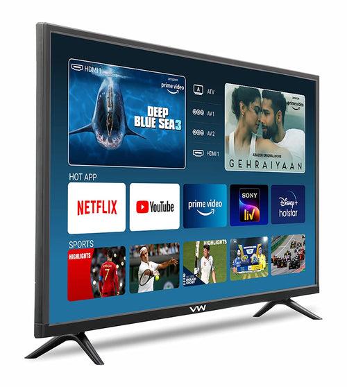 VW 80 cm (32 inches) Frameless Series HD Ready Android Smart LED TV VW32S (Black)