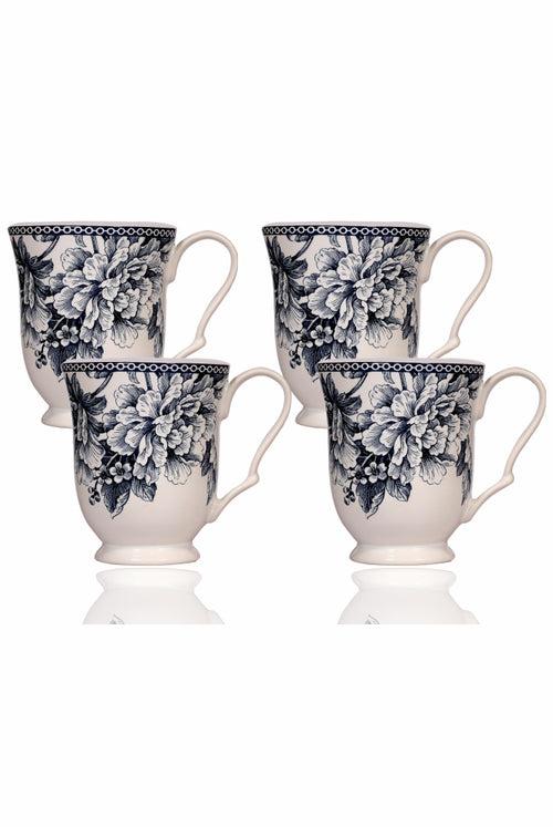 Vintage Tea Mugs (Blue) Set of  4