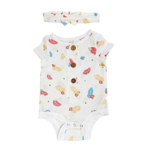 Muslin Bodysuit & Bow - Spring