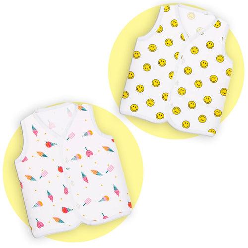 Organic Muslin Jabla - Smiley & Lollipop - Pack of 2