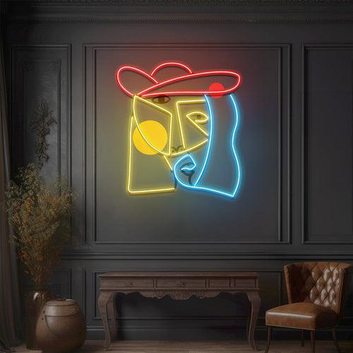 Face Abstract Art LED Neon Sign Light