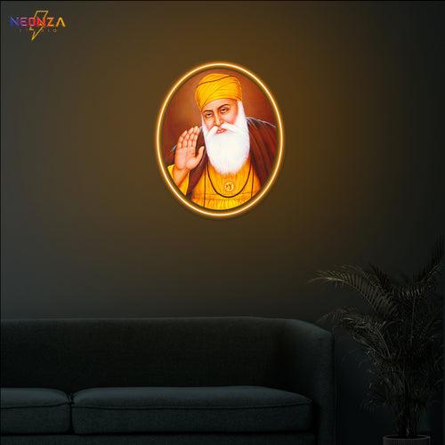 Guru Nanak Dev ji neon sign artwork