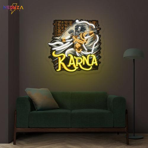 Lord Karna Mahābhārata Neon Sign Artwork