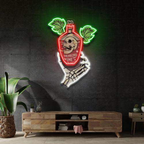 Drink To Death LED Neon Sign Light Pop Art