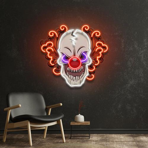 Evil Clown Skull LED Neon Sign Light Pop Art