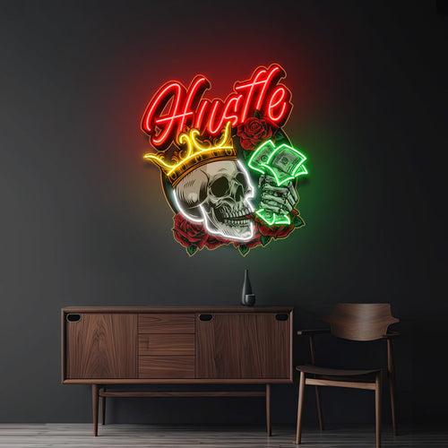 Rich Skull LED Neon Sign Light Pop Art