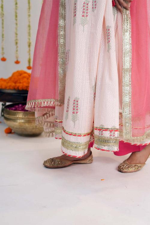 Pink Double Shaded Kotadoriya Dupatta