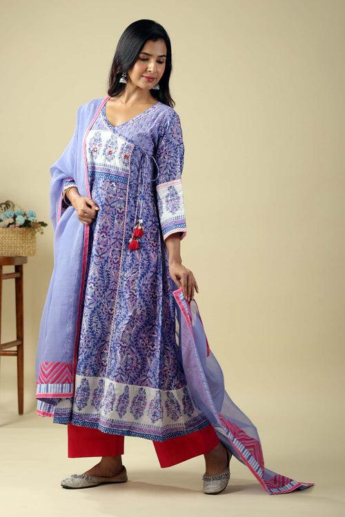 Light Purple Kotadoriya Dupatta