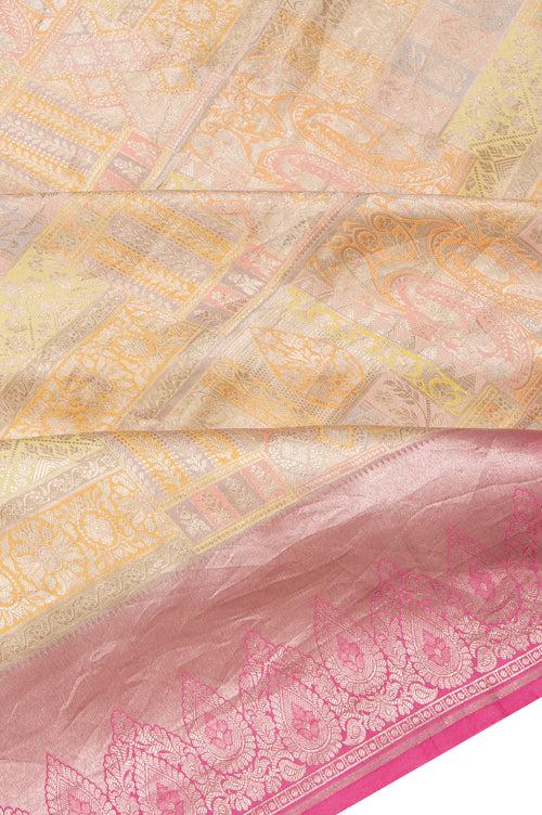 Multi Colour Banaras Katan Silk Saree