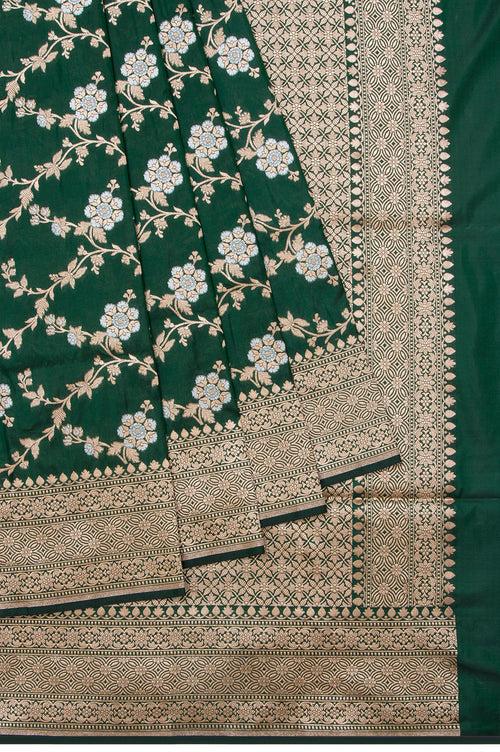 Green Banaras Katan Silk Saree