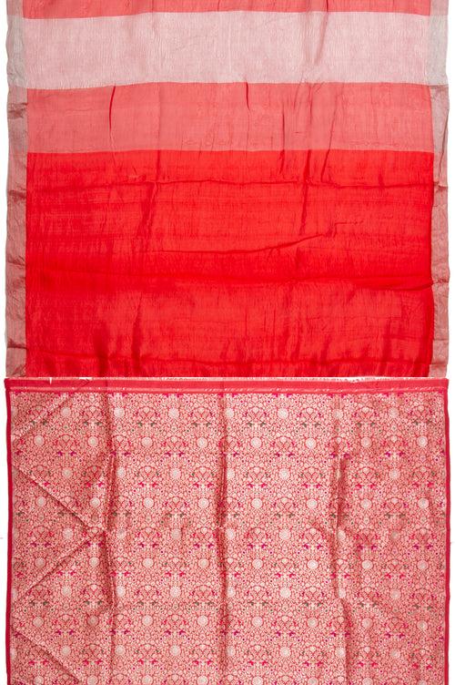 Red Organza Saree