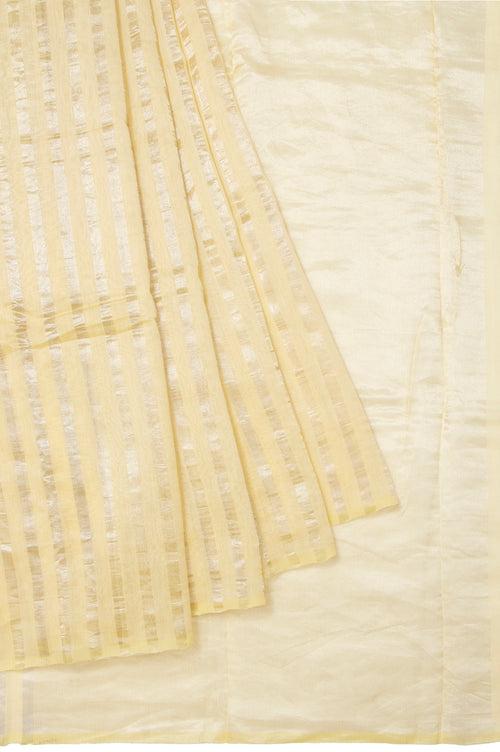 Yellow Chanderi Silk Cotton Saree