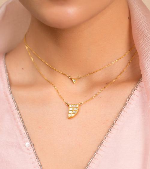 Tiger Claw + Triangle Layered | Necklace