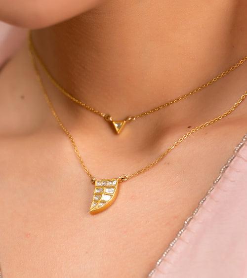 Tiger Claw + Triangle Layered | Necklace