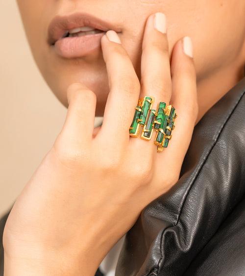 Malachite | Cocktail Ring